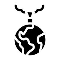 ilustração de símbolo vetorial de ícone de poluição do planeta vetor