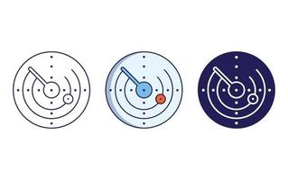 ícone do sistema de radar vetor