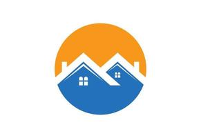 design de logotipo de casa imobiliária, conceito de design vetorial vetor