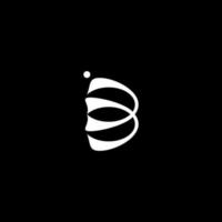 modelo de design de vetor de logotipo moderno letra b