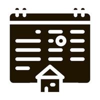 ilustração de glifo vetorial de ícone de data de compra de casa vetor