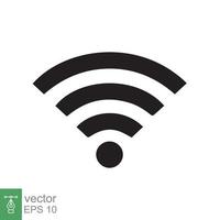 ícone wi-fi. estilo plano simples. transmissão de velocidade de internet, wlan, ponto de acesso gratuito, modem de alto sinal, conceito de tecnologia. projeto de ilustração vetorial isolado no fundo branco. eps 10. vetor
