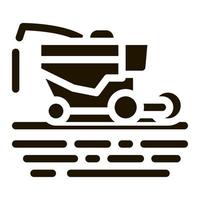 ilustração de glifo vetorial de ícone de máquina de colheita de soja vetor