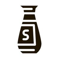 ilustração de glifo vetorial de ícone de garrafa de molho de soja vetor
