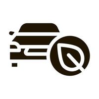ilustração de glifo de vetor de ícone de carro eletro ecológico