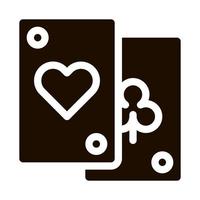 ícone de sinal vetorial de cartões de elemento de jogo vetor