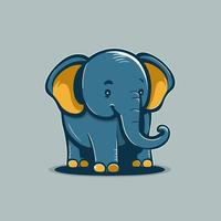 logotipo do elefante logotipo do personagem animal mascote vector ilustração dos desenhos animados