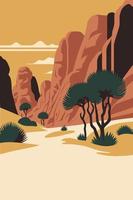 wadi rum jordan retro posters famosos desertos do mundo vetor