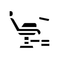 ilustração de glifo de vetor de ícone de cadeira genérica