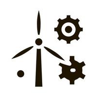 ilustração de glifo vetorial de ícone de configurações de moinho de vento vetor