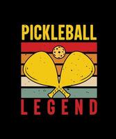 design de ilustração de lenda de pickleball vetor