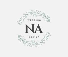 coleção de logotipos de monograma de casamento de letras iniciais, modelos minimalistas e florais modernos desenhados à mão para cartões de convite, salve a data, identidade elegante para restaurante, boutique, café em vetor