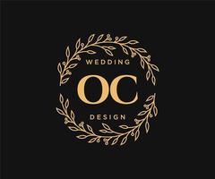 coleção de logotipos de monograma de casamento de carta inicial, modelos modernos minimalistas e florais desenhados à mão para cartões de convite, salve a data, identidade elegante para restaurante, boutique, café em vetor