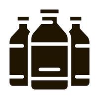 ilustração de glifo vetorial de ícone de garrafas líquidas vetor
