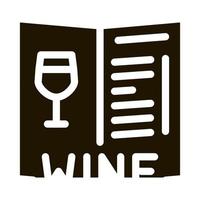 ilustração de glifo de vetor de ícone de mapa de vinho