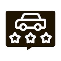 ilustração de glifo vetorial de ícone de avaliação de qualidade de carro vetor