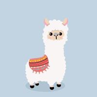 alpaca fofa e fofa vetor