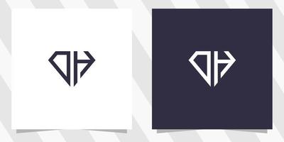 design de logotipo letra dh hd vetor