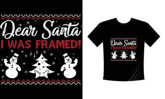 design de camiseta de natal vetor