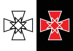 o ícone da cruz do cavaleiro templário modificado dessa maneira. vetor de ilustração do logotipo.
