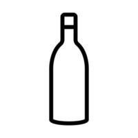 ícone de linha de garrafa isolado no fundo branco. ícone liso preto fino no estilo de contorno moderno. símbolo linear e curso editável. ilustração em vetor curso perfeito simples e pixel.