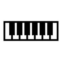 ícone de linha de piano isolado no fundo branco. ícone liso preto fino no estilo de contorno moderno. símbolo linear e curso editável. ilustração em vetor curso perfeito simples e pixel.