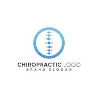 logotipo de quiropraxia com vetor premium de design moderno