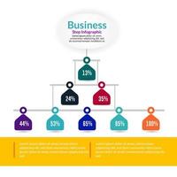 design de modelo de infográfico de negócios. infográfico de diagrama de círculo realista. visualização de dados de relatório anual de negócios modernos. elemento de apresentação infográfico de linha do tempo plana. vetor