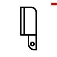 ilustração do ícone da linha da faca vetor