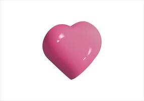 Brinquedo da forma do coração vermelho dos desenhos animados 3d. adequado para decoração de dia dos namorados e dia das mães. vetor