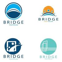 modelo de design de ilustração de ícone de vetor de logotipo de ponte