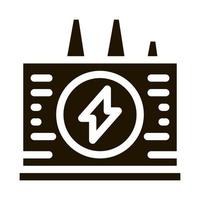 ilustração de glifo de vetor de ícone de estação de energia