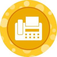belo ícone de glifo vetorial de máquina de fax vetor