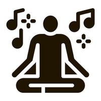 ilustração de ícone de relaxamento de homem musical vetor