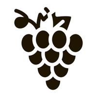 ilustração de glifo vetorial de ícone de baga de vinho de uva vetor