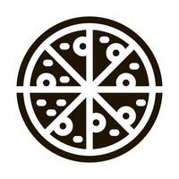 ilustração de glifo vetorial de ícone de refeição de pizza itália vetor
