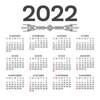 calendário 2021 isolado no fundo branco. semana começa a partir de domingo. vetor