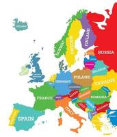 mapa político do continente europeu. vetor