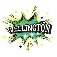 Wellington comic text em estilo pop art. vetor