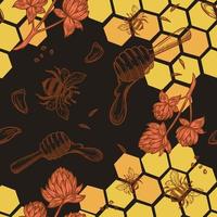 apicultura e produção de mel, padrão perfeito vetor