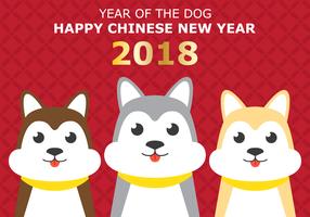 Ano Novo Chinês Do Cão vetor