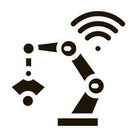 ilustração de glifo de vetor de ícone de robô inteligente