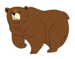 animal da floresta, retrato de personagem grande urso vetor