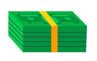 pacote de dinheiro, notas de dólar riqueza ou investimento vetor