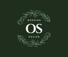 coleção de logotipos de monograma de casamento de letras iniciais, modelos minimalistas e florais modernos desenhados à mão para cartões de convite, salve a data, identidade elegante para restaurante, boutique, café em vetor