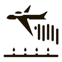 ilustração de glifo de vetor de ícone de pulverização de avião