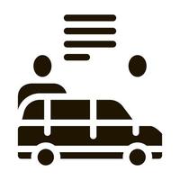 ilustração de glifo vetorial de ícone de comprador de revendedor de automóveis vetor