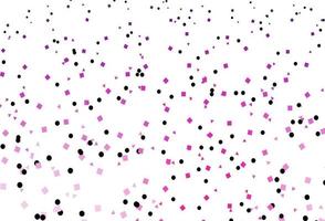 layout de vetor rosa claro com círculos, linhas, retângulos.