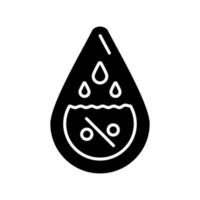 ícone preto de glifo de umidade vetor