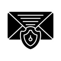 ícone de vetor de proteção de correio
